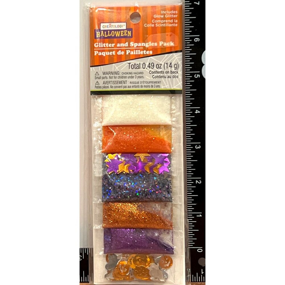 CreAology Halloween Glitter & Spangles Pack Glow in Dark Glitter  415886